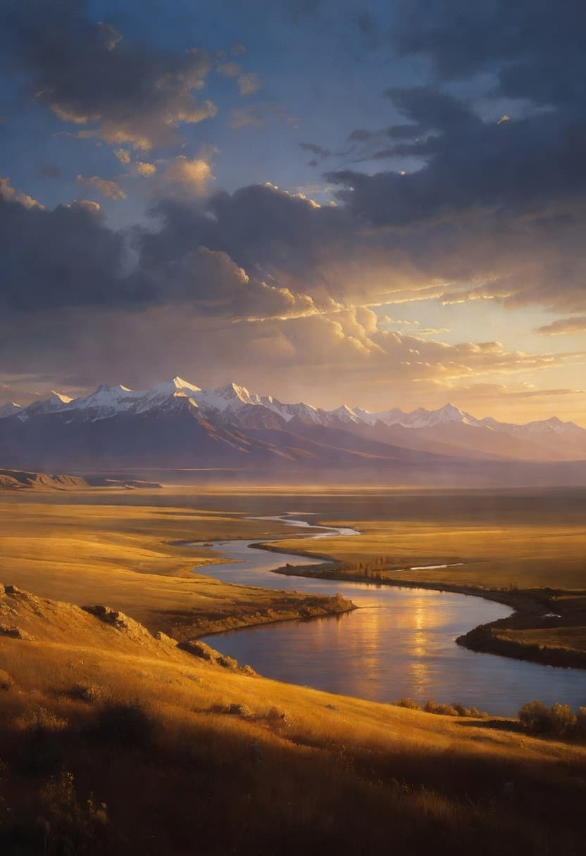 Sweeping American landscape from coast to coast representing all fifty states