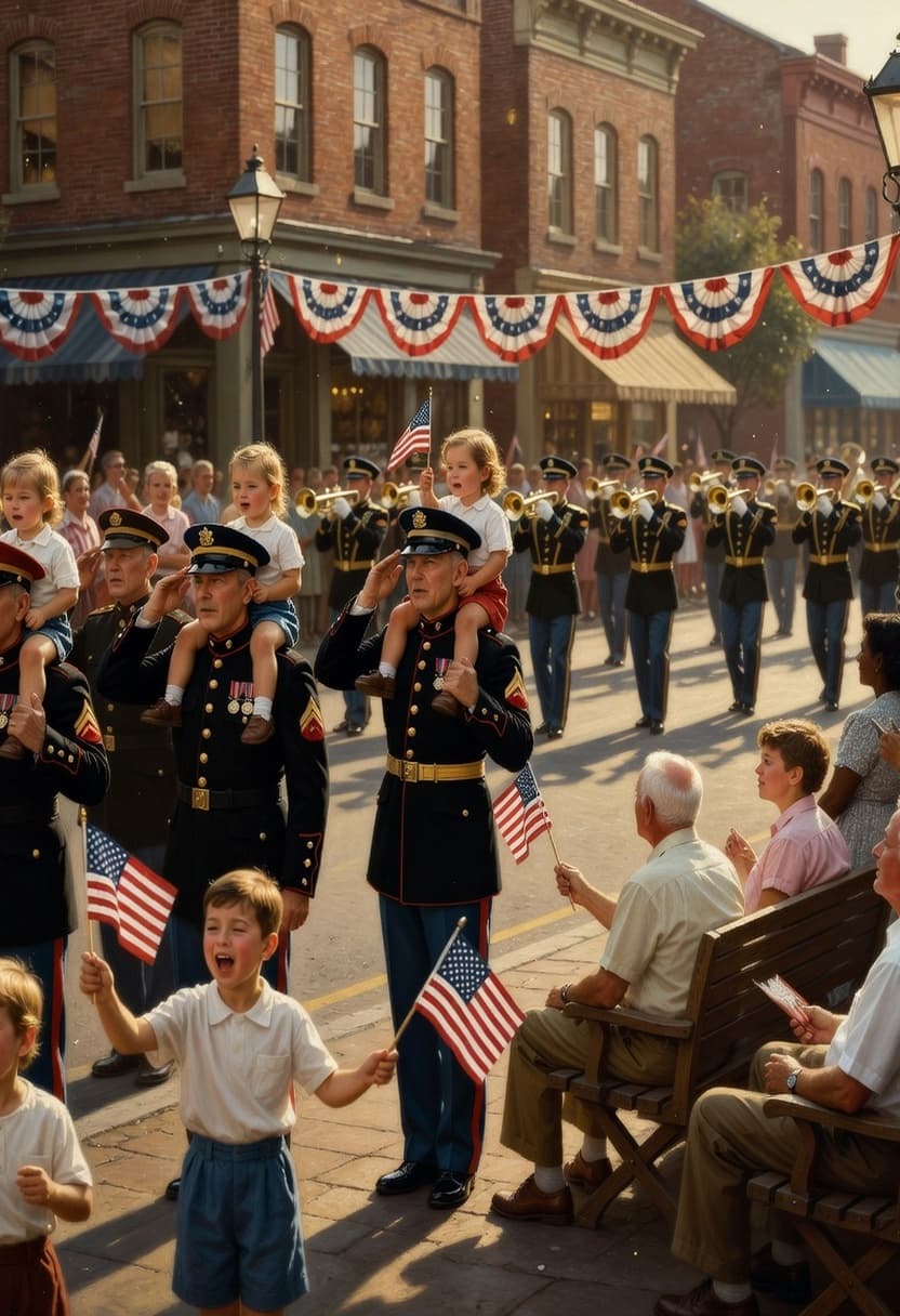Diverse Americans gathered for the 250th anniversary, veterans, families, and neighbors together