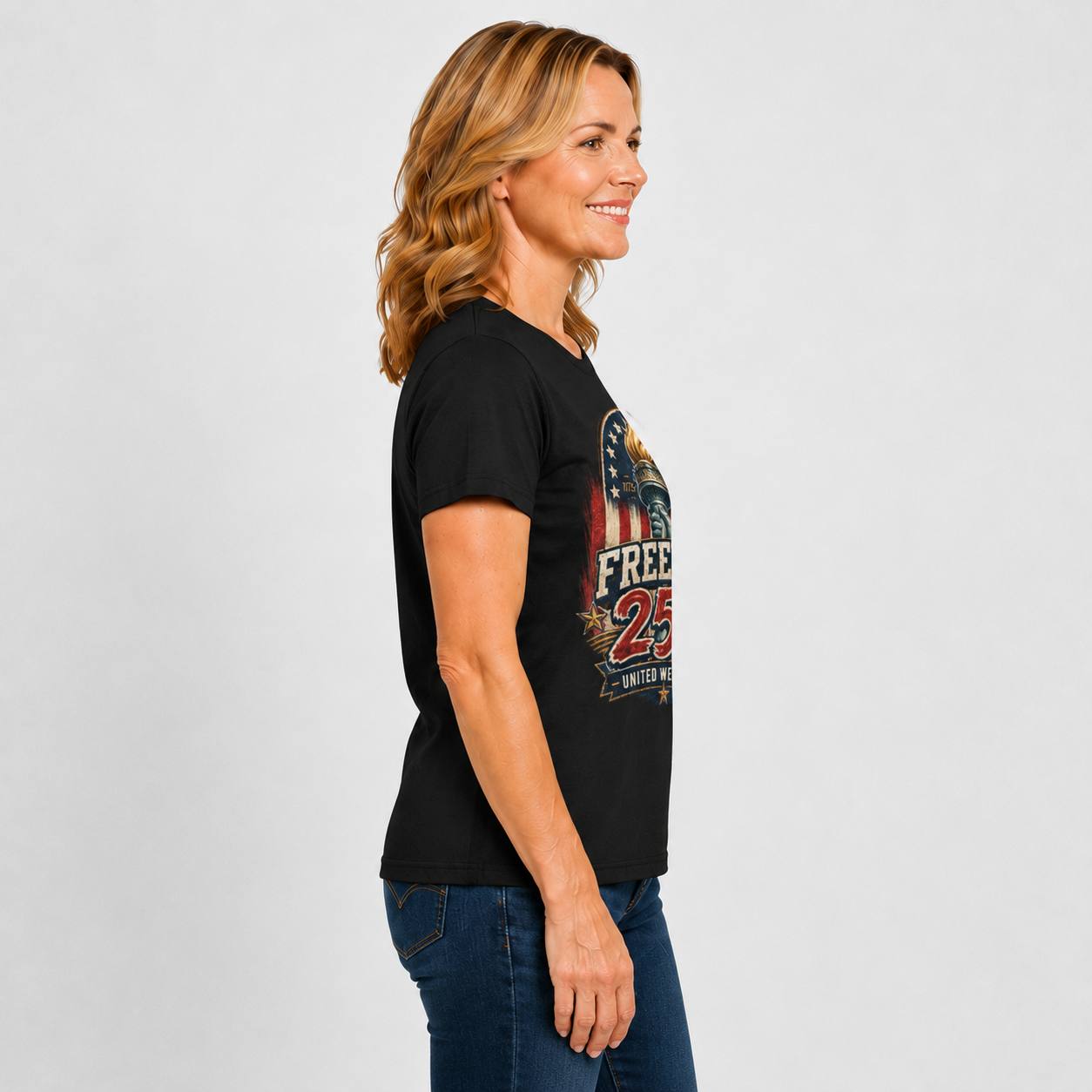 Freedom 250 — United We Stand Tee in Women's black view 2, additional product view